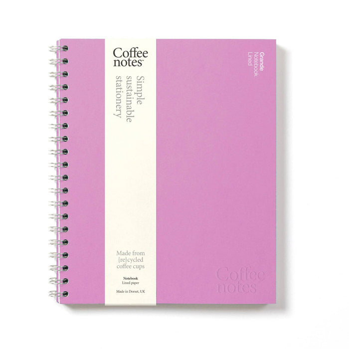 Lilac Wirebound Notebook (Lined): Medio