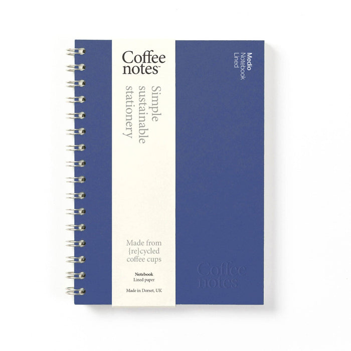 Cobalt Blue Wirebound Notebook (Lined): Medio