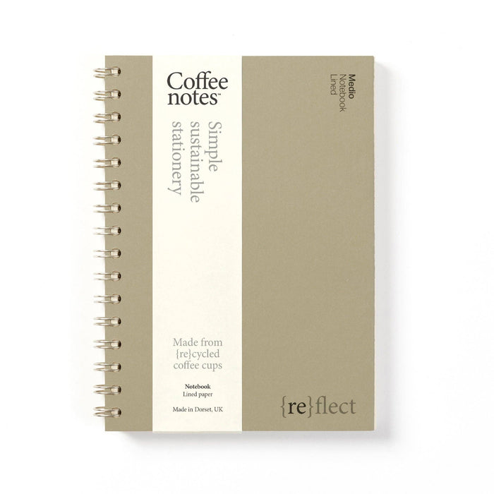 Camel Tweed Wirebound Notebook (Lined): Medio