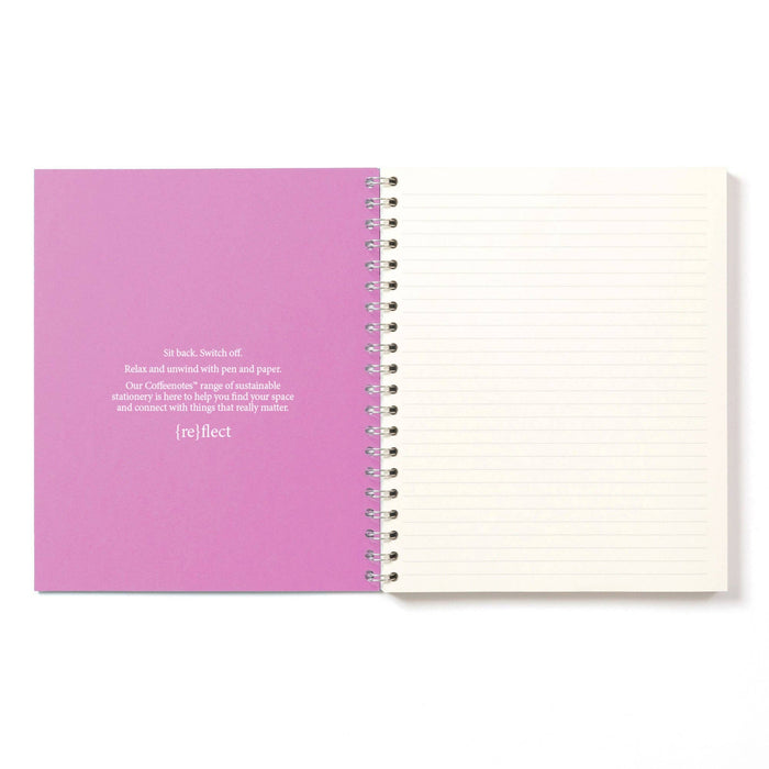Lilac Wirebound Notebook (Lined): Medio