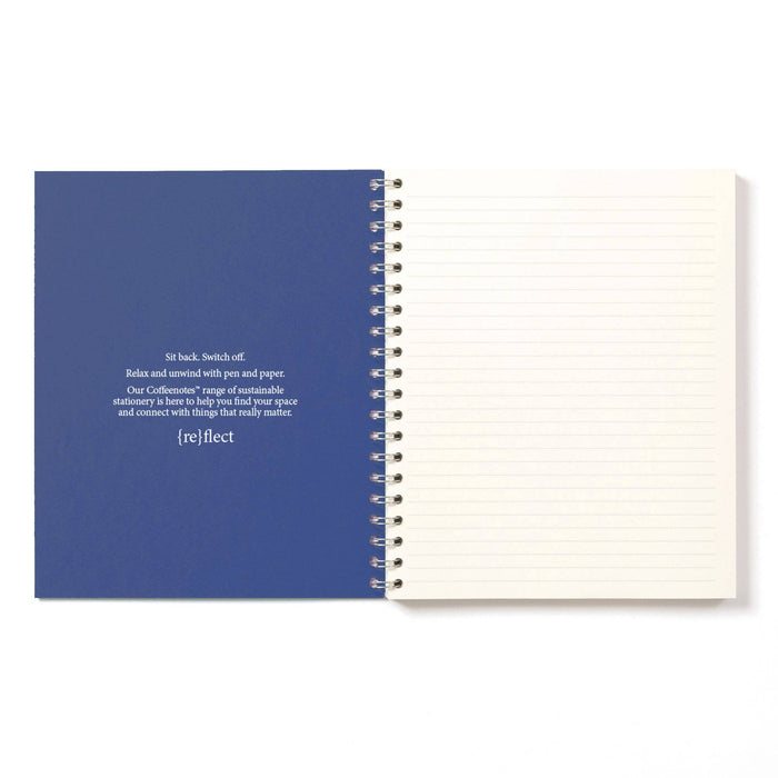 Cobalt Blue Wirebound Notebook (Lined): Medio